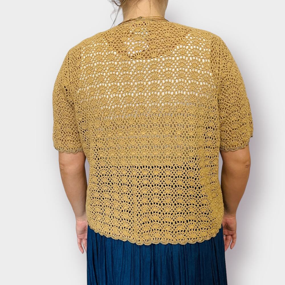 Y2K R&K Gold Crochet Overlay - Picture 7 of 7